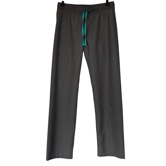 Figs Pants - FIGS Technical Collection Scrub Pants Charcoal Grey Teal Drawstring S/T T21003T